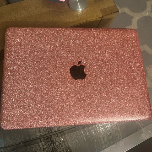 Macbook rose gold sparkly case